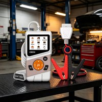 Escáner OBD2 2 en 1 y Probador de Batería de Auto de 12V, Lector de Códigos de Error, Analizador de Batería con Prueba de 100-2000 CCA, Multi Idiomas