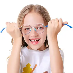 Gafas de seguridad tr90 para niños, lentes flexibles de silicona, antiluz azul, para juegos de ordenador óptico de Río