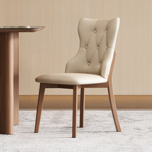 Ghế ăn nhà hàng đặt đồ nội thất phòng ăn da Bắc Âu hiện đại vàng sang trọng gỗ Ghế ăn cho bàn ăn - Product Image 2