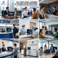 Traductor Directo de 10.1 Pulgadas con Pantalla IPS, Interpretación de Voz Instantánea para Viajes de Negocios, Comunicación en Aeropuertos y Hoteles