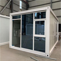 Maison préfabriquée écologique en conteneur, mini-maison modulaire avec façade vitrée pour la vie en plein air et l'hébergement temporaire