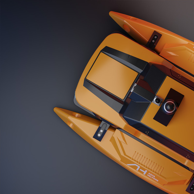 Intelligent USV with Single-Beam Echosounder and Ten Sampling Bottles Customizable OEM Subsea Cable Monitoring USV
