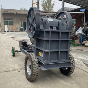 מגרסת לסתות דיזל ניידת מדגם Early Bird PE150 250 עם מנוע 1-3 טון לשעה, מותקנת על גלגלים, למכירת אבנים במחצבות - Product Image 4