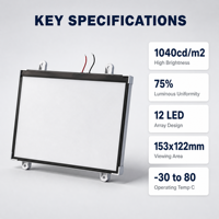 Qualitäts-LED-LCD-Hintergrundbeleuchtungseinheit in Maßanfertigung 7,7 Zoll Weiß OEM ODM Direktvertrieb Industrielles Display-Panel