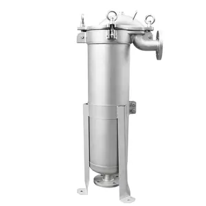 High Quality Vertical Style 304 Stainless Steel Single Bag Filter Housing for Electronics Liquid