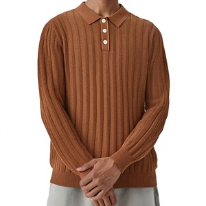 Pull tricoté rétro américain de haute qualité pour homme, anti-rides, décontracté et élégant, avec logo frontal, idéal pour l'hiver - Product Image 2