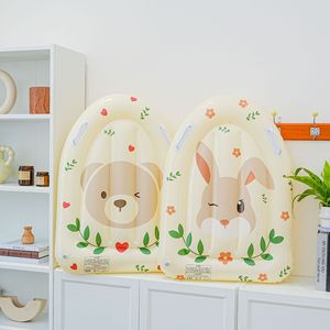 Flotador inflable de PVC con diseño de oso y conejo para niños, con asiento y bolsillos, diseño de dibujos animados. - Product Image 4