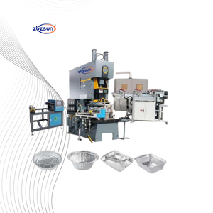 Presse pneumatique personnalisable à haute efficacité pour la fabrication de contenants à emporter en aluminium pour restaurants - Product Image 1