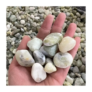 Cảnh quan trang trí đánh bóng trắng đường lái xe Pebble Stones màu sông đá sỏi cobbles - Product Image 1