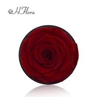 HFlora 1 pièce Mini Rose éternelle en soie pour la Saint-Valentin, cadeau de mariage pour invités, boîte cadeau décorative, fourniture d'usine