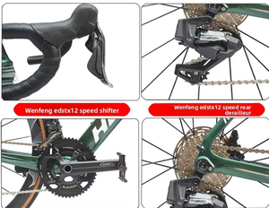 HULDA MIRAGE Phantom 700C Carbon Fiber Road Bike Electronic <b>Gear</b> Shift Internal <b>Cable</b> Routing Hydraulic Disc Brakes 24-Speed - Product Image 3