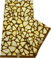 Kain Katun Kitenge Tekstil Berkualitas Tinggi 6 Yard Veritable DISCO, Kain Cetak Lilin Afrika Etnik, Kain Cetak Geometris Abstrak