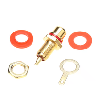 Adaptateur de montage sur panneau de châssis en alliage de Zinc plaqué or femelle RCA Jack connecteur accessoires RCA prise femelle prise Audio