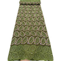Tissu en dentelle suisse africaine NI.AI de haute qualité, écologique, avec pierres, tissus en voile suisse de coton nigérian avec pierres brillantes