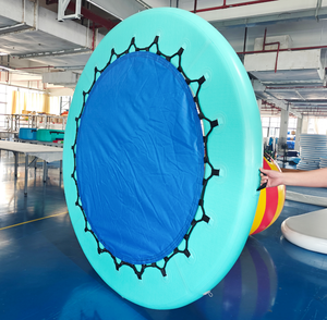 Hamac d'eau gonflable de 2,4 m, anneau flottant rond, plateforme flottante gonflable pour lac - Product Image 3