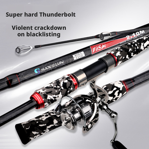 <span class=keywords><strong>Canne</strong></span> à pêche Lei Qiang Rod Set Drum Wheel Droplet Wheel Black Fish XH Super Hard Adjustment Heavy Lei Light Carbon Lure Fishing Rod 1170 - Product Image 5