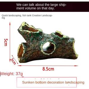 Decorazione per Habitat di Rettili, Caverna in Corteccia d'Albero, <span class=keywords><strong>Tronco</strong></span> d'Albero <span class=keywords><strong>Cavo</strong></span> per Acquario, Nascondiglio in Resina da 5,1 Pollici - Product Image 6