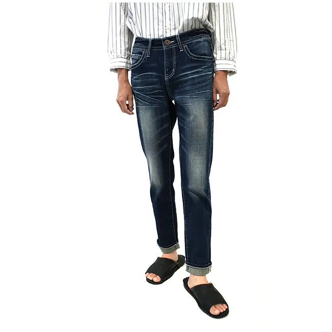 Pencil pants 73% cotton zipper fly blue girl summer funky jeans women