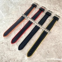 Nouveau bracelet de montre de sport pour homme à double couche avec blocs de couleur en silicone, disponible en plusieurs couleurs