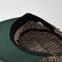 Gorra de Algodón de Alta Calidad Personalizada de Fábrica con Logotipo, Gorra Plana de 6 Paneles de Terciopelo Suave, Gorra Vintage con Visera Plana y Estampado de Leopardo