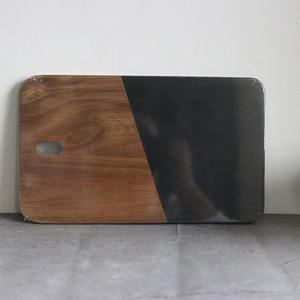 Planche de service personnalisée <span class=keywords><strong>en</strong></span> <span class=keywords><strong>bois</strong></span> d'<span class=keywords><strong>olivier</strong></span> naturel et marbre gris, biodégradable, assiettes de dîner économiques à sublimation avec poignée - Product Image 6