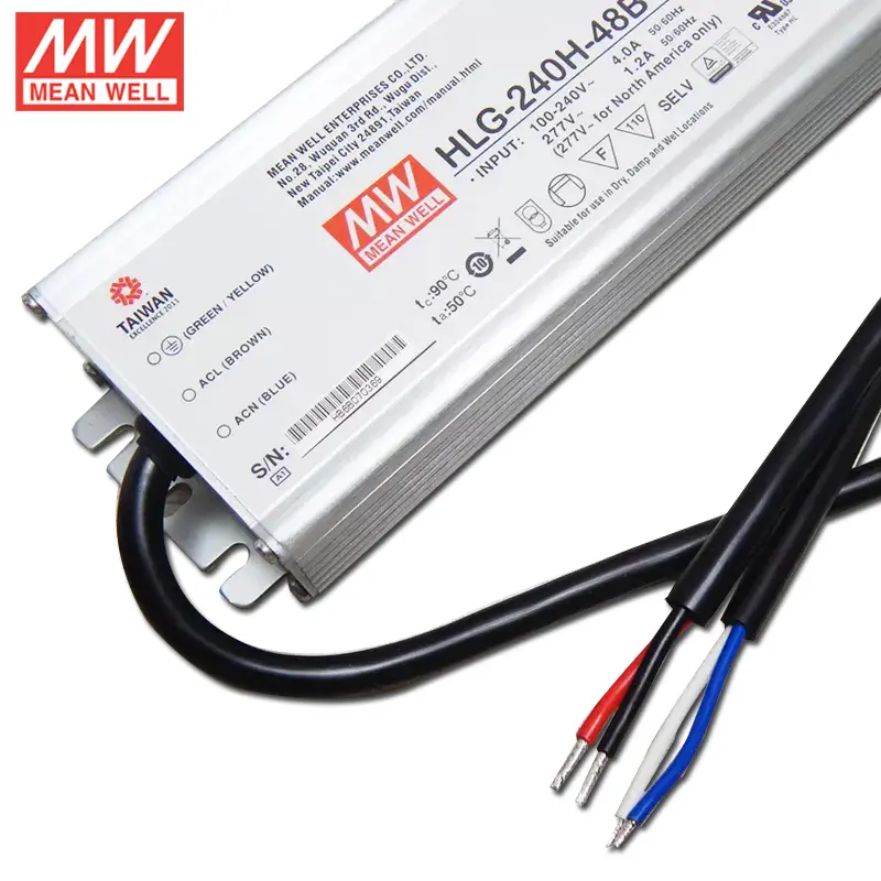 의미 240W 48V 디 밍이 가능한 LED 드라이버 HLG-240H-48 hlg 240h 48 잘 의미