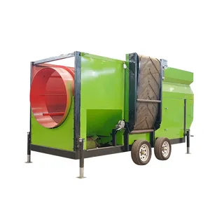 Tamis vibrant trommel portable à petite échelle 30m3/heure pour le compostage du fumier de porc et de mouton, du gravier et des copeaux de bois