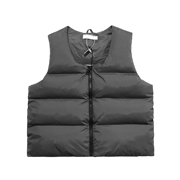 Groothandel Custom Logo 2023 Heren Streetwear Mouwloze Quilt Puffer Vest Jassen Winter Katoenen Vesten Jas