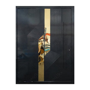 Grandsea Offre Spéciale <span class=keywords><strong>Maison</strong></span> Moderne Extérieur <span class=keywords><strong>Maison</strong></span> Porte D'entrée avec Poignée <span class=keywords><strong>Grande</strong></span> Porte D'entrée Personnalisée En Aluminium pour Villas - Product Image 6