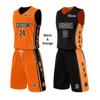 Ensemble d'uniformes de basketball personnalisés pour femmes et hommes, vêtements de sport de basketball vierges, maillot de basketball réversible par sublimation