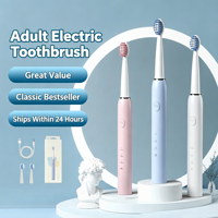 Brosse à dents électrique sonique pour adultes, poils souples, rechargeable par USB, multi-modes, avec emballage personnalisé