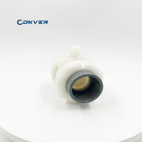 Katup Bola Air Manual UPVC COKVER COKVE Ukuran DN15 DN150 dengan Segel PTFE Sambungan Berulir Tahan Suhu Tinggi