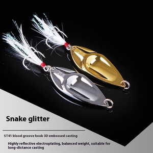 Cucchiaio di metallo per vipera del produttore esca artificiale per <span class=keywords><strong>pesca</strong></span> in barca d'acqua dolce/oceanica 20g <span class=keywords><strong>fondo</strong></span> di pesce testa di serpente per la <span class=keywords><strong>spigola</strong></span> per il lago - Product Image 6