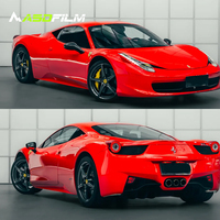 Film de protection de carrosserie rouge ASDFilm brillant ultra-flexible en TPU 7,5 mil auto-réparant avec technologie Air Release, changeant de couleur, hydrophobe, rouleau personnalisé