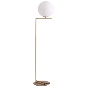 Moderne Thuis Woonkamer Decoratie Wit Glas Globe Vloerlamp Led Stand Licht Outdoor Hoek