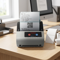 Imprimante thermique de reçus et d'étiquettes de 80 mm avec Bluetooth sans fil, mini-imprimante portable pour factures