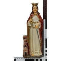 Statue de Sainte Barbe d'Aucun, hauteur 30 cm, origine Allemagne, modèle 9069-H150-30