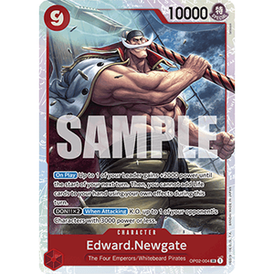 One Piece the Card Game Edward Newgate OP02-004 SR Edición Japonesa Material de Papel Duradero - Product Image 1