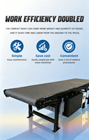 Système de convoyeur à bande motorisé télescopique robuste à revêtement caoutchouc, longueur personnalisable, pour usage commercial minier