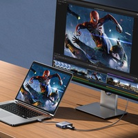 SAMZHE Typ-C zu 4K HDMI Erweiterungsdock HD-Konverter Adapter USB3.0 PD100W 3-in-1 Übertragungsdock für iPhone Laptop iPad Projektor