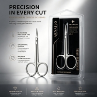 Ciseaux à cuticules de style russe en forme d'oiseau à large ouverture de mâchoire, lame incurvée en acier inoxydable, ensemble d'outils professionnels pour manucure