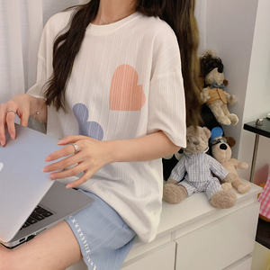 Femmes nouveau été à manches courtes ensembles de vêtements de nuit mignon dessin animé <span class=keywords><strong>pyjamas</strong></span> costume 6535 Pit thermique <span class=keywords><strong>pyjamas</strong></span> - Product Image 2