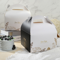 Emballage biodégradable avec logo personnalisé boîte à gâteau poids-portant joyeux anniversaire mariage boîte à gâteau personnalisée de différentes tailles