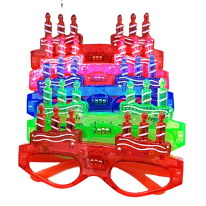 Wholesale Birthday Party Candle Led Glowing Glasses Funny Glasses Children Adults Happy Birthday Party <b>Light</b> up Glasses - Product Image 6