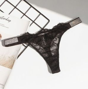Victoria Secreted Transparent Rhinestone Girl Bikini Thong Funny Women Lace Panty Underwear Womens Thongs Thong Bikini Panties - Product Image 3