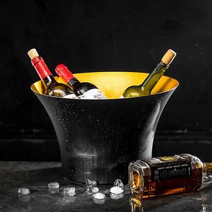 Cubo de Hielo Metálico Personalizado de Acero Inoxidable 201 de 12L para Enfriar Bebidas, Botellas, Cerveza y Champaña - Product Image 1