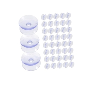 Ventose doppie trasparenti, 72 pezzi, mini, per vetri, finestre in plastica, specchi, senza foratura, fissaggio sicuro - Product Image 1