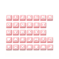 Ensemble de touches de clavier imprimées en 3D, touches de clavier personnalisées avec lettres de l'alphabet, touches de clavier kawaii pastel, 40 pièces, style MX, cadeau mécanique