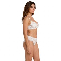 Ensemble de lingerie 2 pièces pour femme : soutien-gorge à armatures rembourré à imprimé floral et culotte assortie, soutien-gorge T-shirt à bonnets moulés et culotte bikini