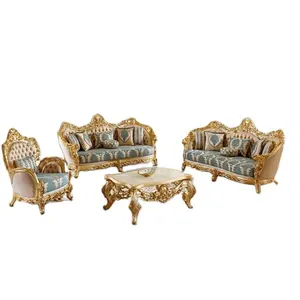 Sofá Árabe Antiguo de Lujo o Sofá de Tela para Bodas de Estilo Europeo Moderno para el Hogar - Product Image 1